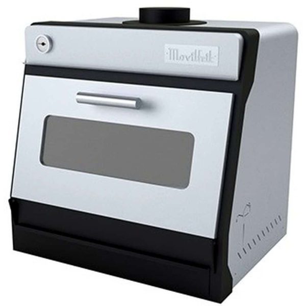 Печь угольная MOVILFRIT BR-45 INOX (с регулятором потока воздуха, глухая дверь)