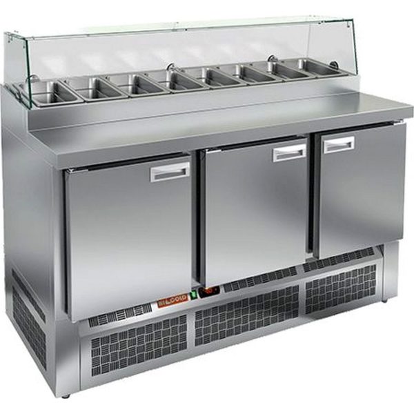 Стол для пиццы Hicold PZE1-111GN (1/3) со стеклом