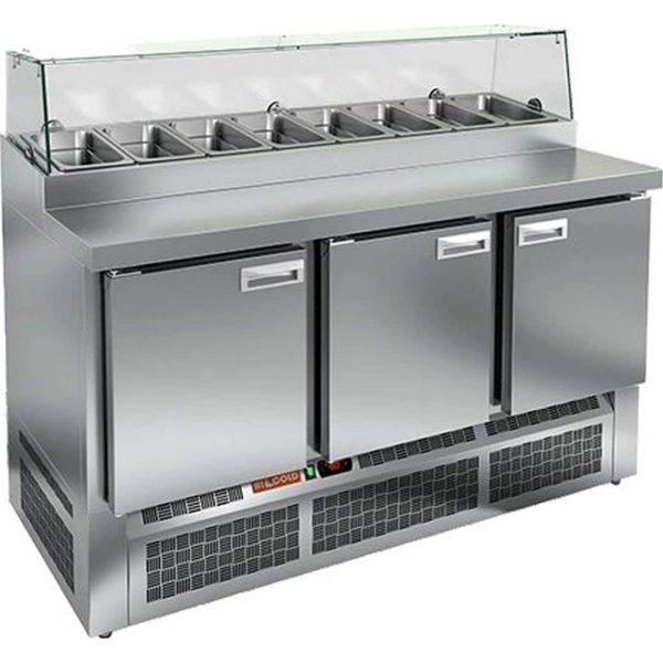 Стол для пиццы Hicold PZE2-111GN (1/6) стекло