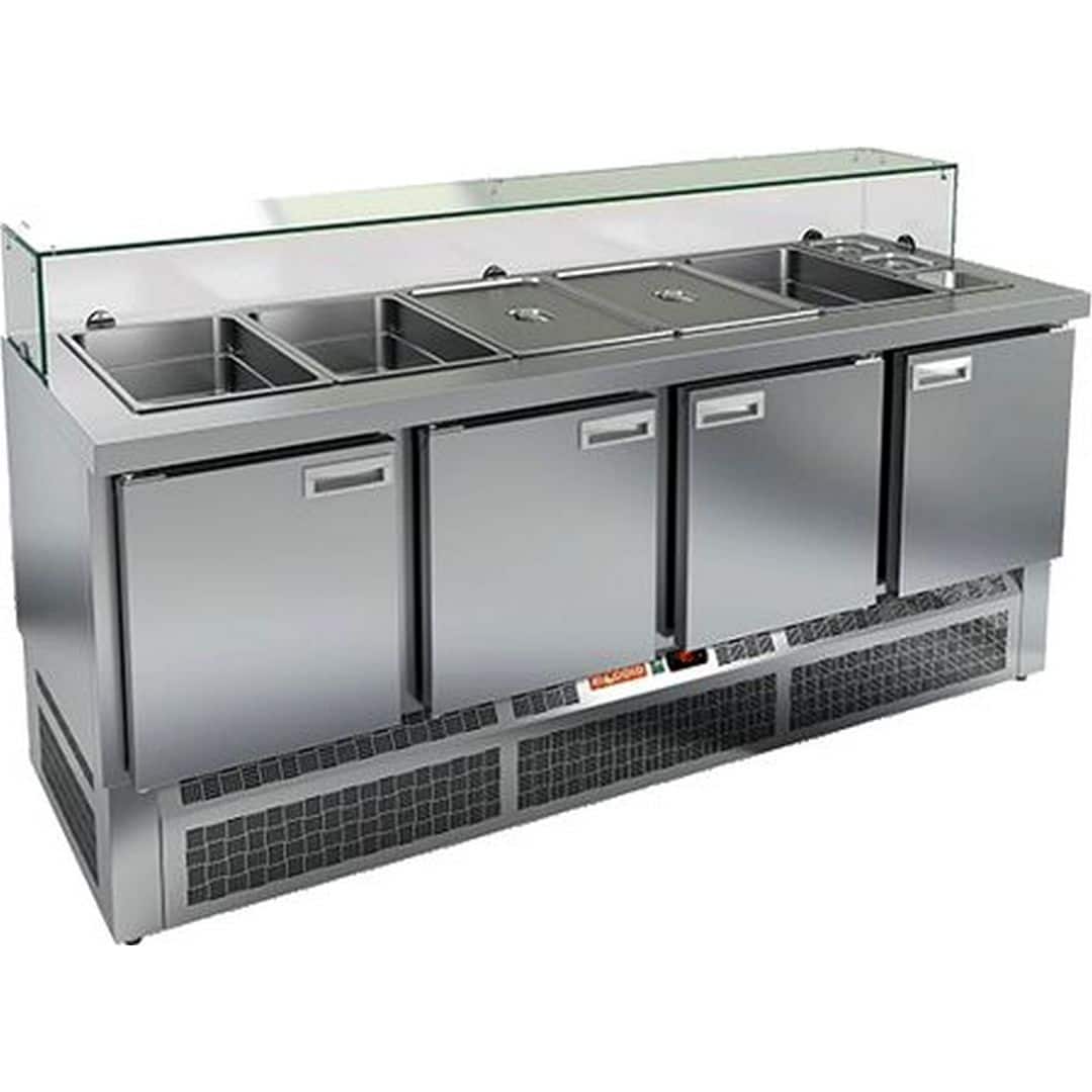 Стол для салатов Hicold SLE3-1111GN низкое стекло