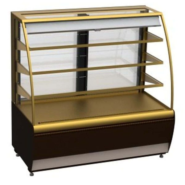 Витрина кондитерская Kayman K-ВК-1300 Бронза, открытая