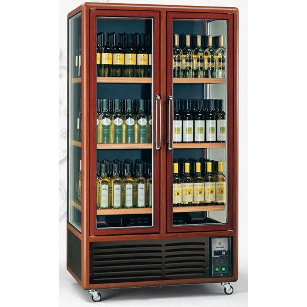 Шкаф винный вентилируемый ENOTEC 680 1TV/P металлический Темный орех
