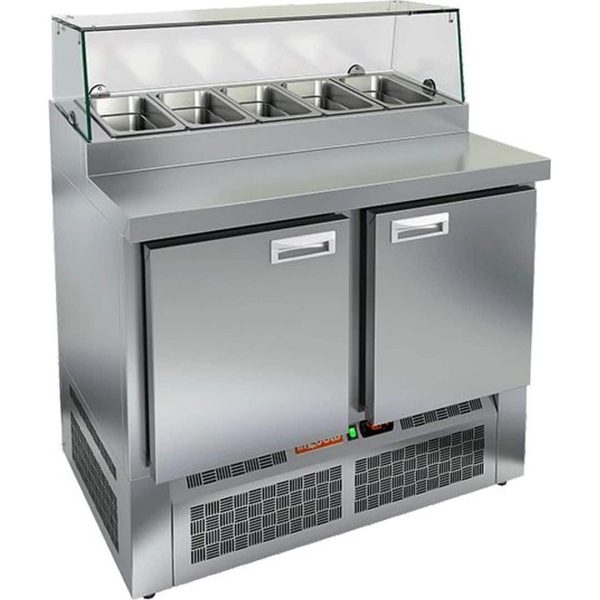 Стол для пиццы Hicold PZE2-11GN (1/6) стекло