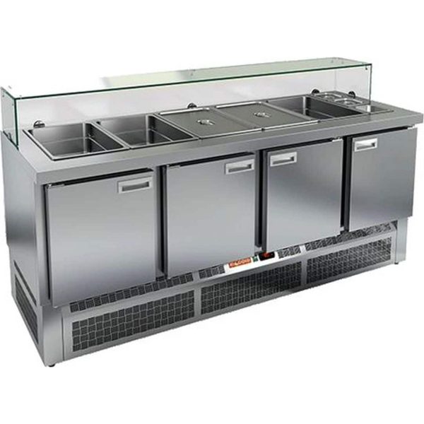 Стол для салатов Hicold SLE3-1111GN низкое стекло