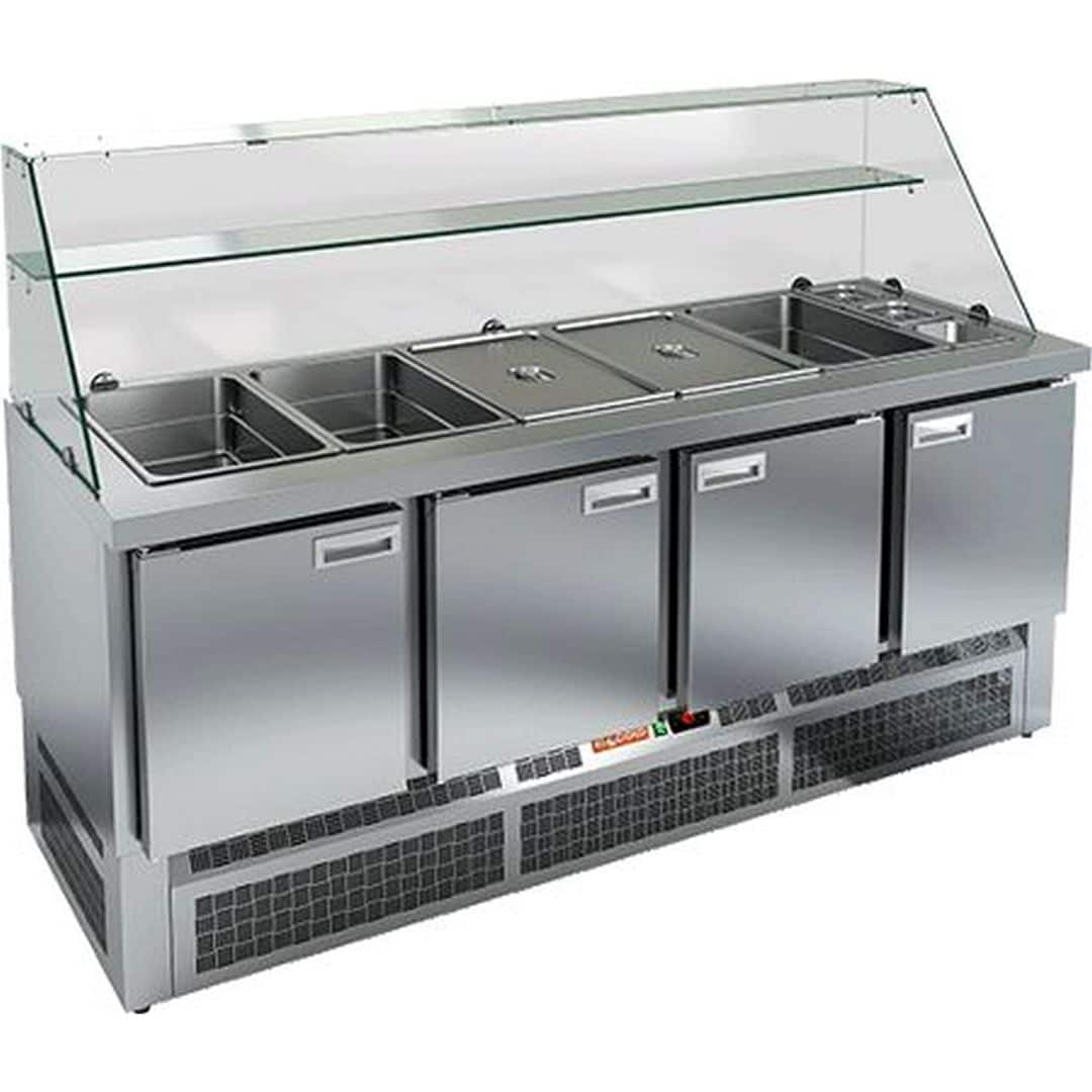 Стол для салатов Hicold SLE3-1111GN высокое стекло